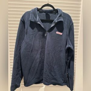 Vineyard Vines Navy Fleece 1/4 Zip Up Pullover Sweater
